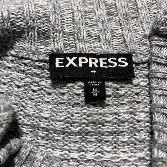 Express Womens Gray‎ Button up Sweater Size M - Picture 3 of 3